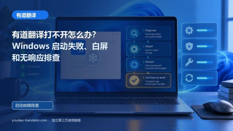 有道翻译打不开怎么办：Windows 启动失败、白屏和无响应排查主题封面