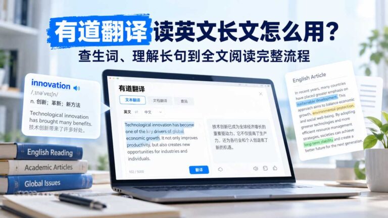 有道翻译读英文长文怎么用 查生词理解长句到全文阅读完整流程